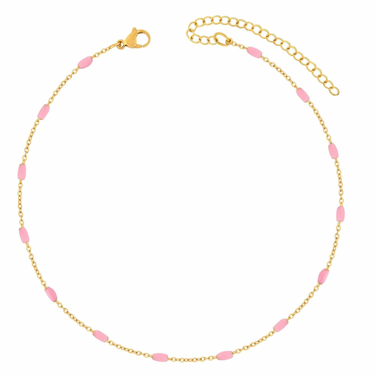 BohoMoon Stainless Steel Seabreeze Belly Chain Gold / Pink / Small