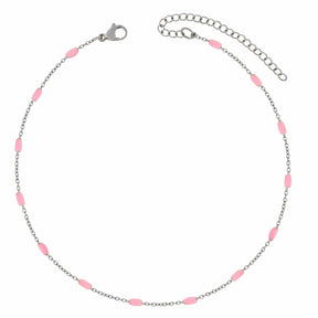 BohoMoon Stainless Steel Seabreeze Belly Chain Silver / Pink / Small