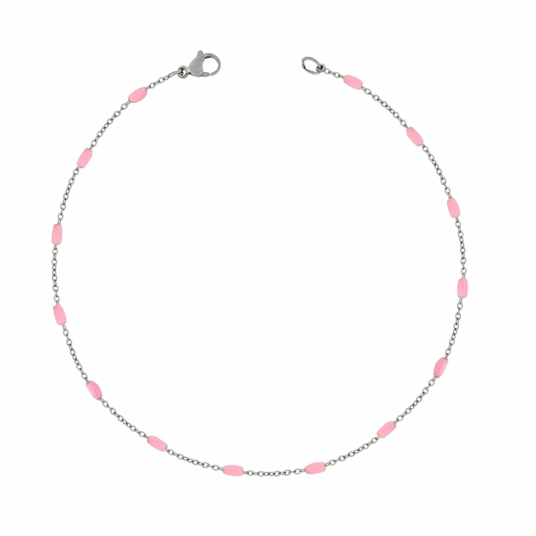BohoMoon Stainless Steel Seabreeze Bracelet Silver / Pink / Small