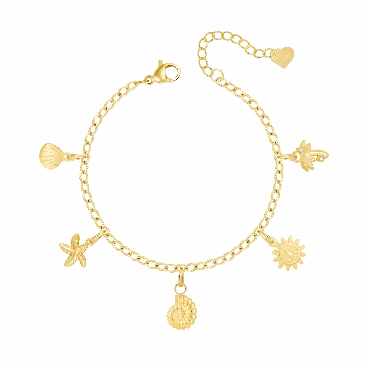 Bohomoon Stainless Steel Seaside Charm Bracelet