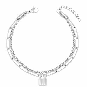 BohoMoon Stainless Steel Secrets Lock Bracelet Silver