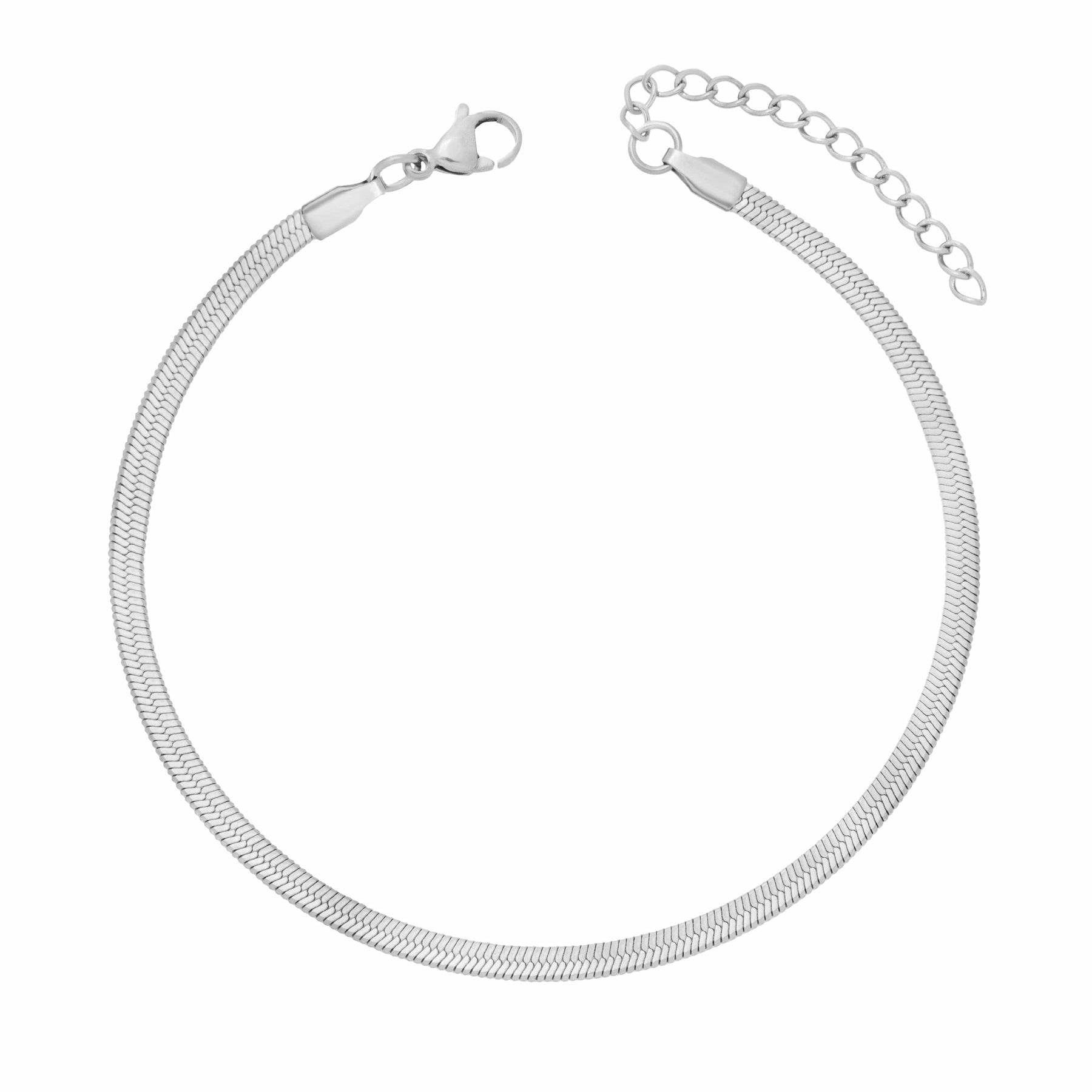 BohoMoon Stainless Steel Serena Anklet Silver