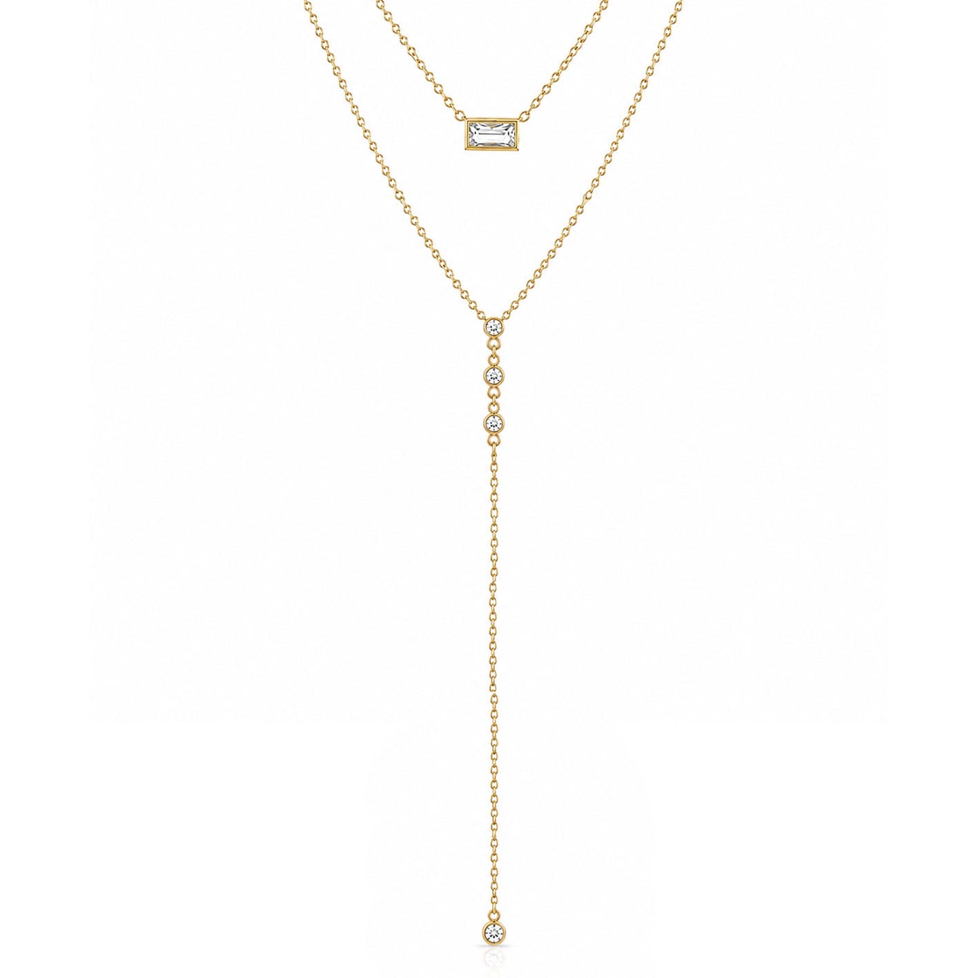 Bohomoon Stainless Steel Serendipity Layered Lariat Necklace