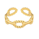 BohoMoon Stainless Steel Serotonin Ring Gold / Adjustable