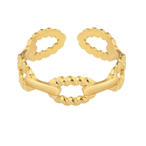 BohoMoon Stainless Steel Serotonin Ring Gold / Adjustable