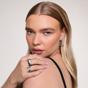 Bohomoon Stainless Steel Set Sail Hoop Earrings