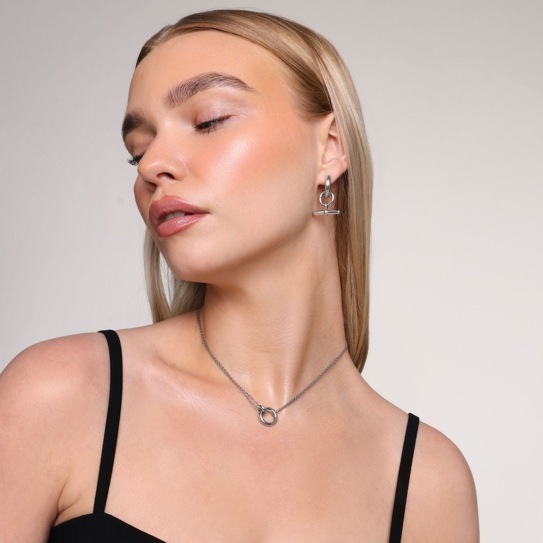 Bohomoon Stainless Steel Set Sail Hoop Earrings