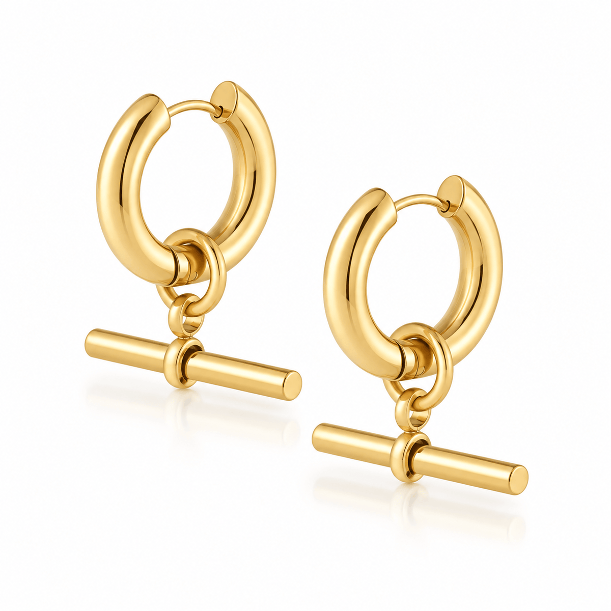 Bohomoon Stainless Steel Set Sail Hoop Earrings