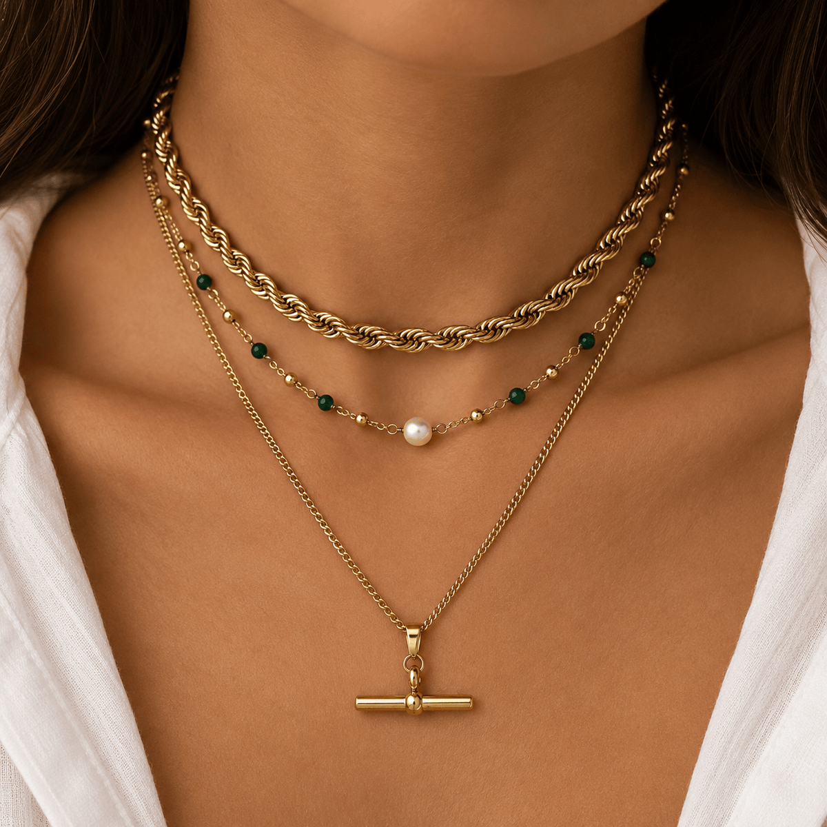 Bohomoon Stainless Steel Set Sail Tbar Necklace
