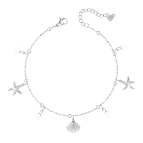 Bohomoon Stainless Steel Shoreline Pearl Anklet