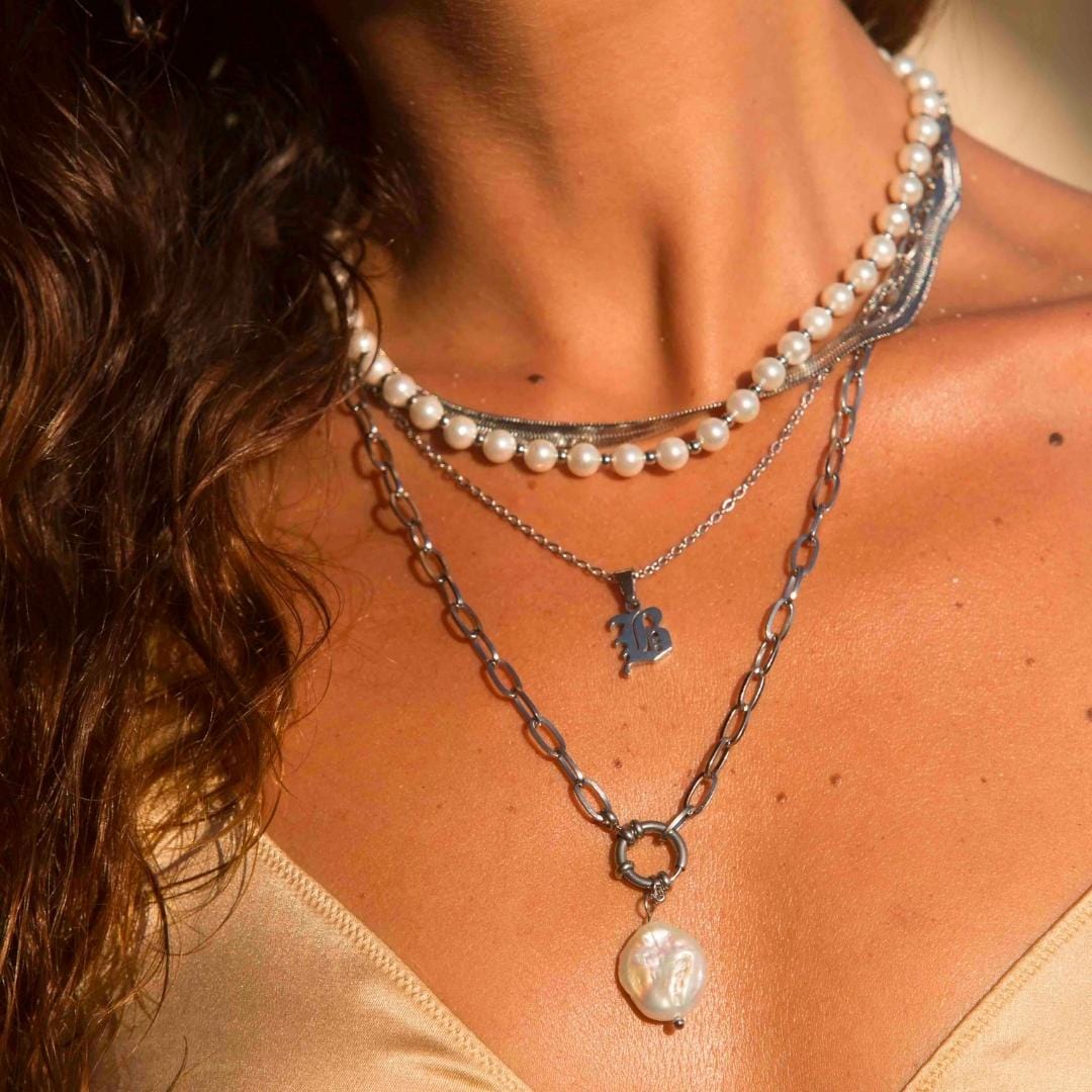 BohoMoon Stainless Steel Sicily Pearl Necklace