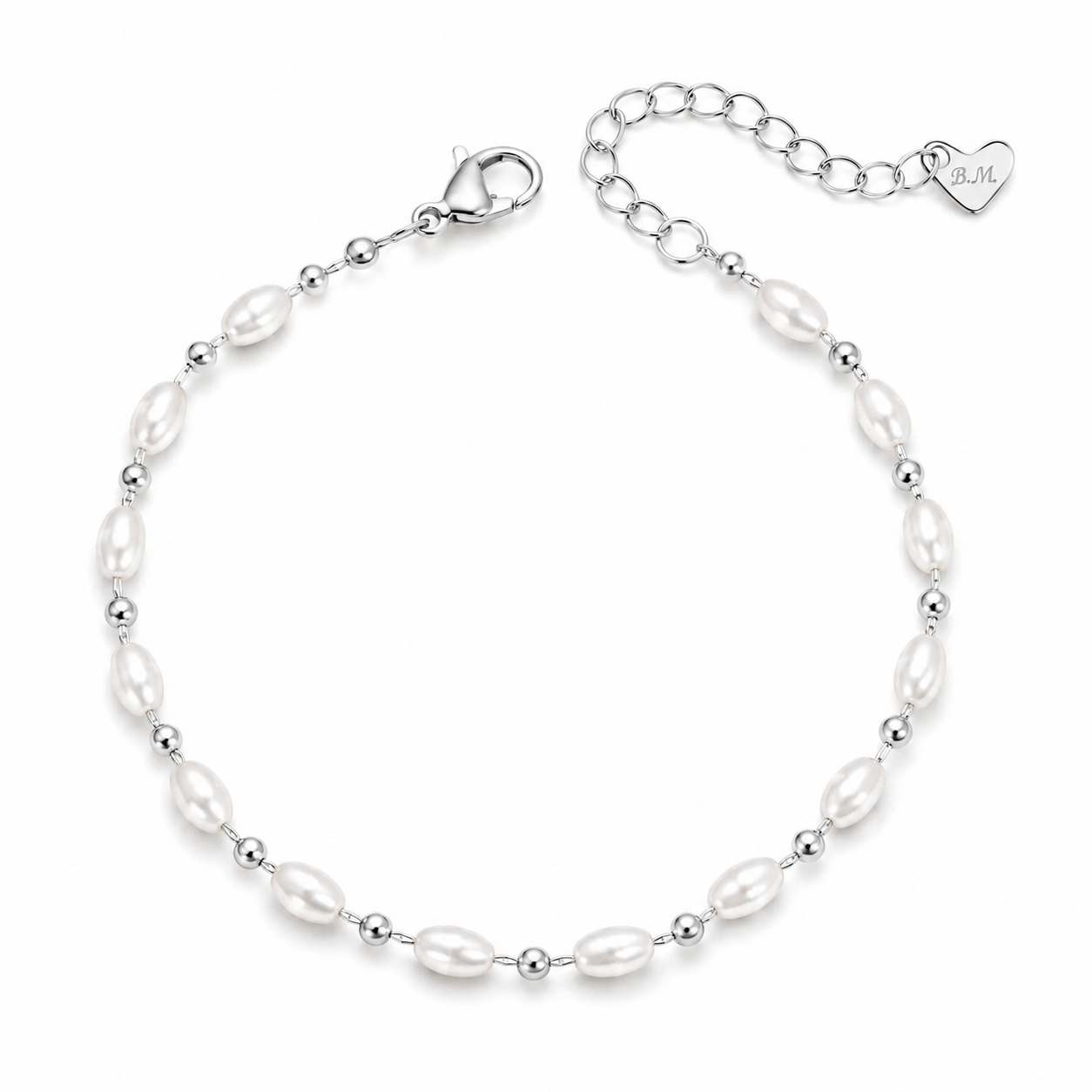 Bohomoon Stainless Steel Sienna Pearl Anklet