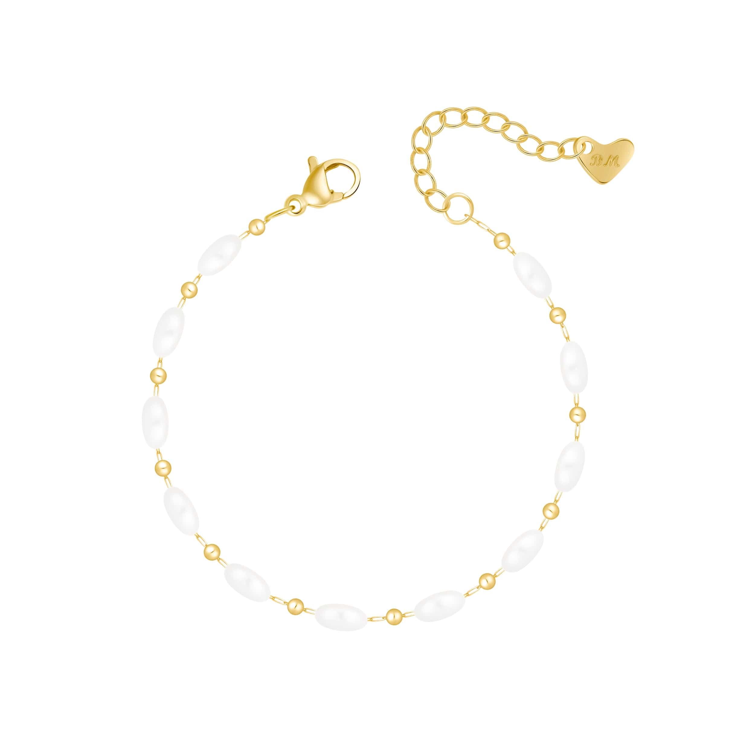 Bohomoon Stainless Steel Sienna Pearl Bracelet