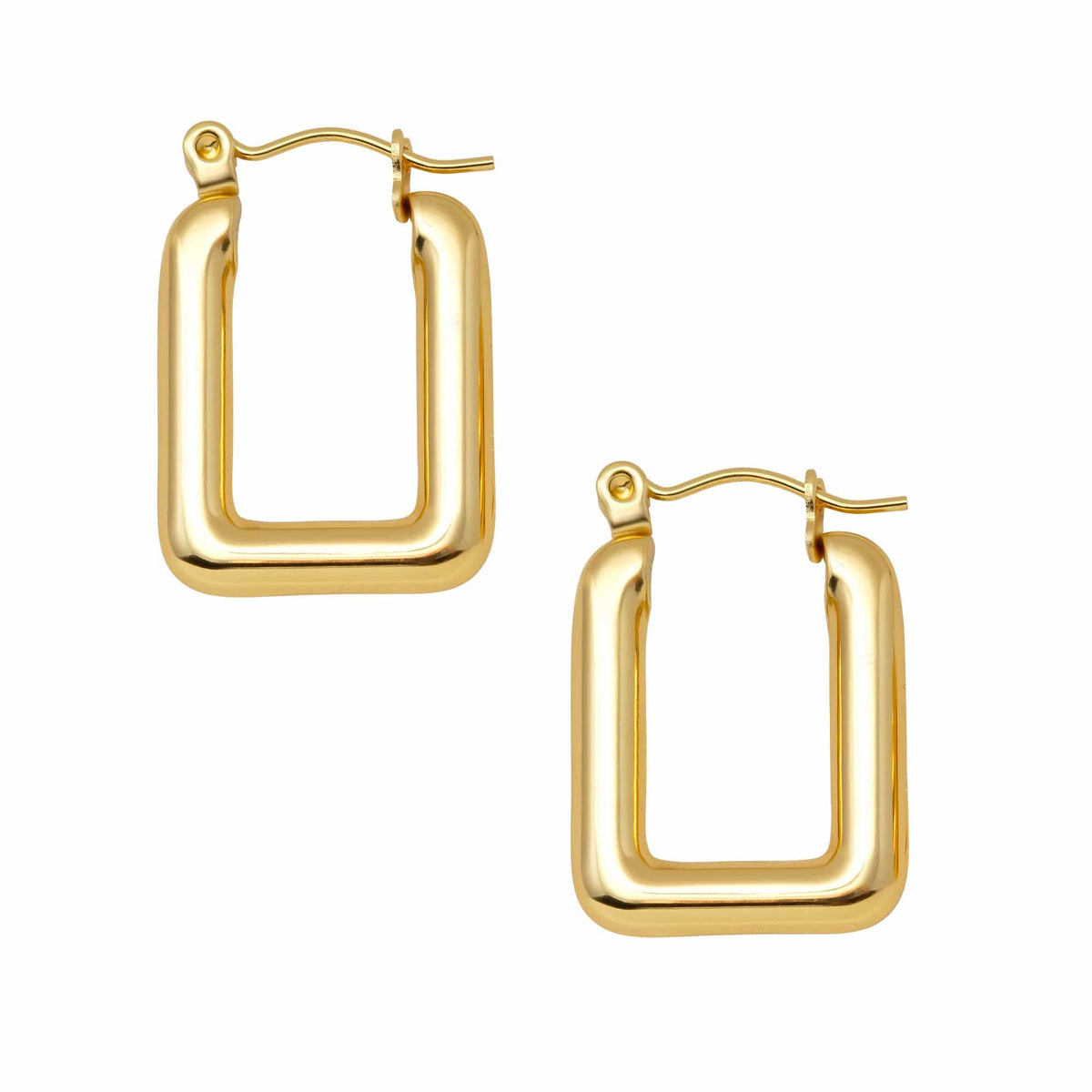 BohoMoon Stainless Steel Silhouette Hoop Earrings Gold