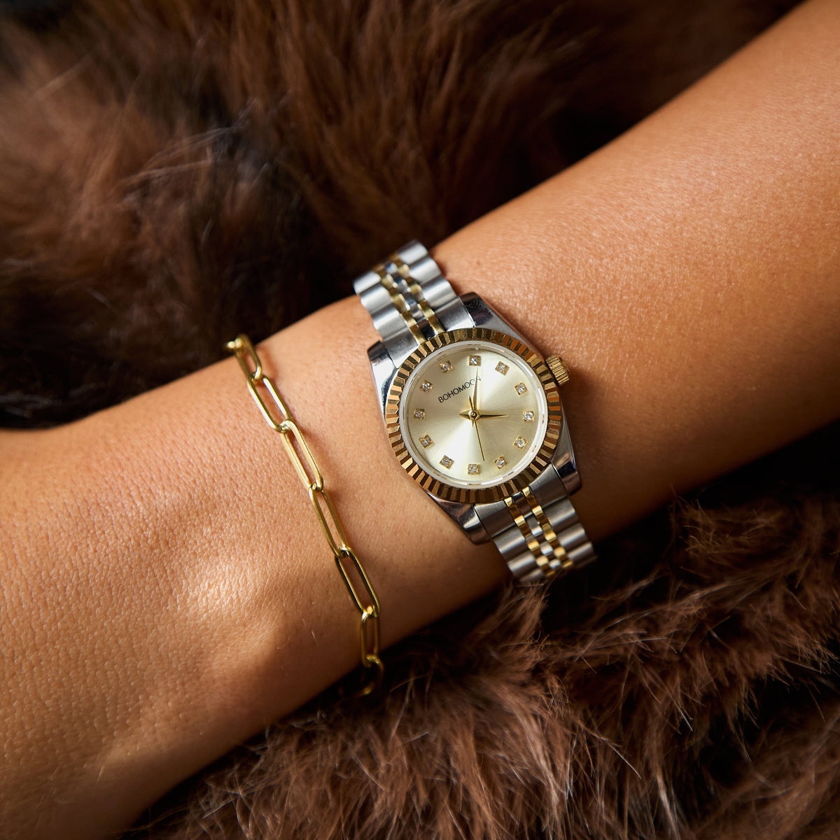 Bohomoon Stainless Steel Sylvie Watch - Mixed Metal
