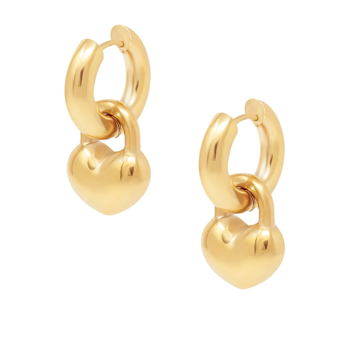 BohoMoon Stainless Steel Smitten Hoop Earrings Gold