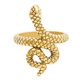 BohoMoon Stainless Steel Snake Charmer Ring Gold / US 6 / UK L / EUR 51 (small)