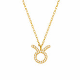 BohoMoon Stainless Steel Soar Zodiac Necklace Gold / Capricorn