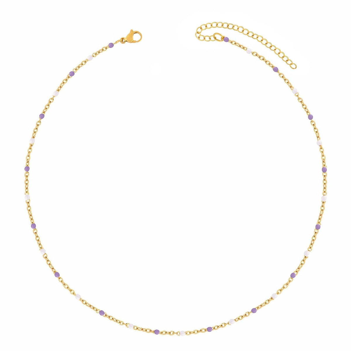 BohoMoon Stainless Steel Soda Belly Chain Gold / Purple / Small