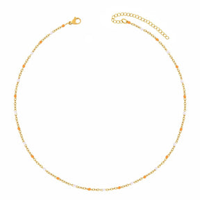 BohoMoon Stainless Steel Soda Belly Chain Gold / Orange / Small