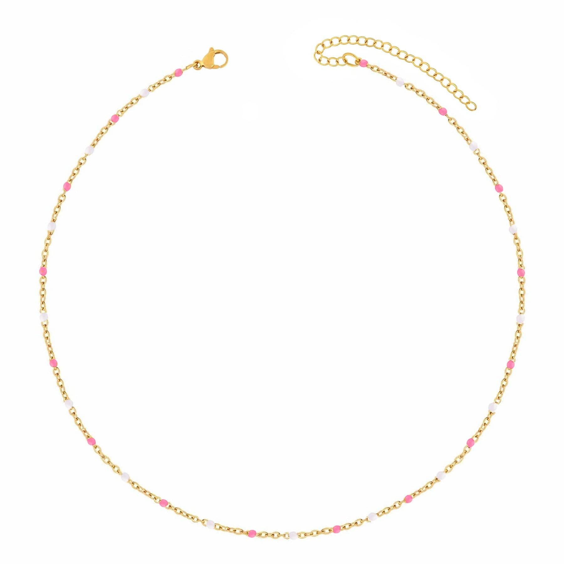 BohoMoon Stainless Steel Soda Belly Chain Gold / Pink / Small
