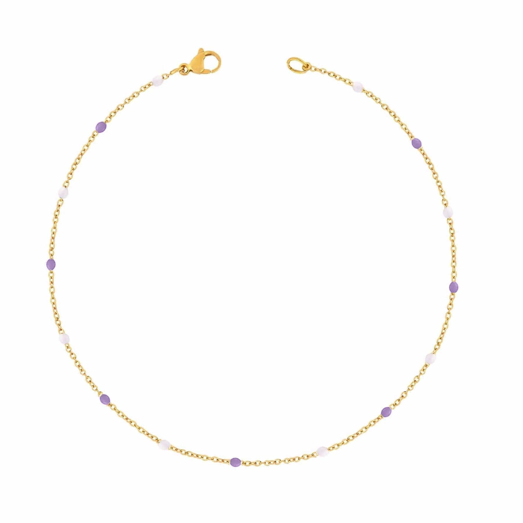 BohoMoon Stainless Steel Soda Bracelet Gold / Purple / Small