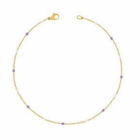 BohoMoon Stainless Steel Soda Bracelet Gold / Purple / Small