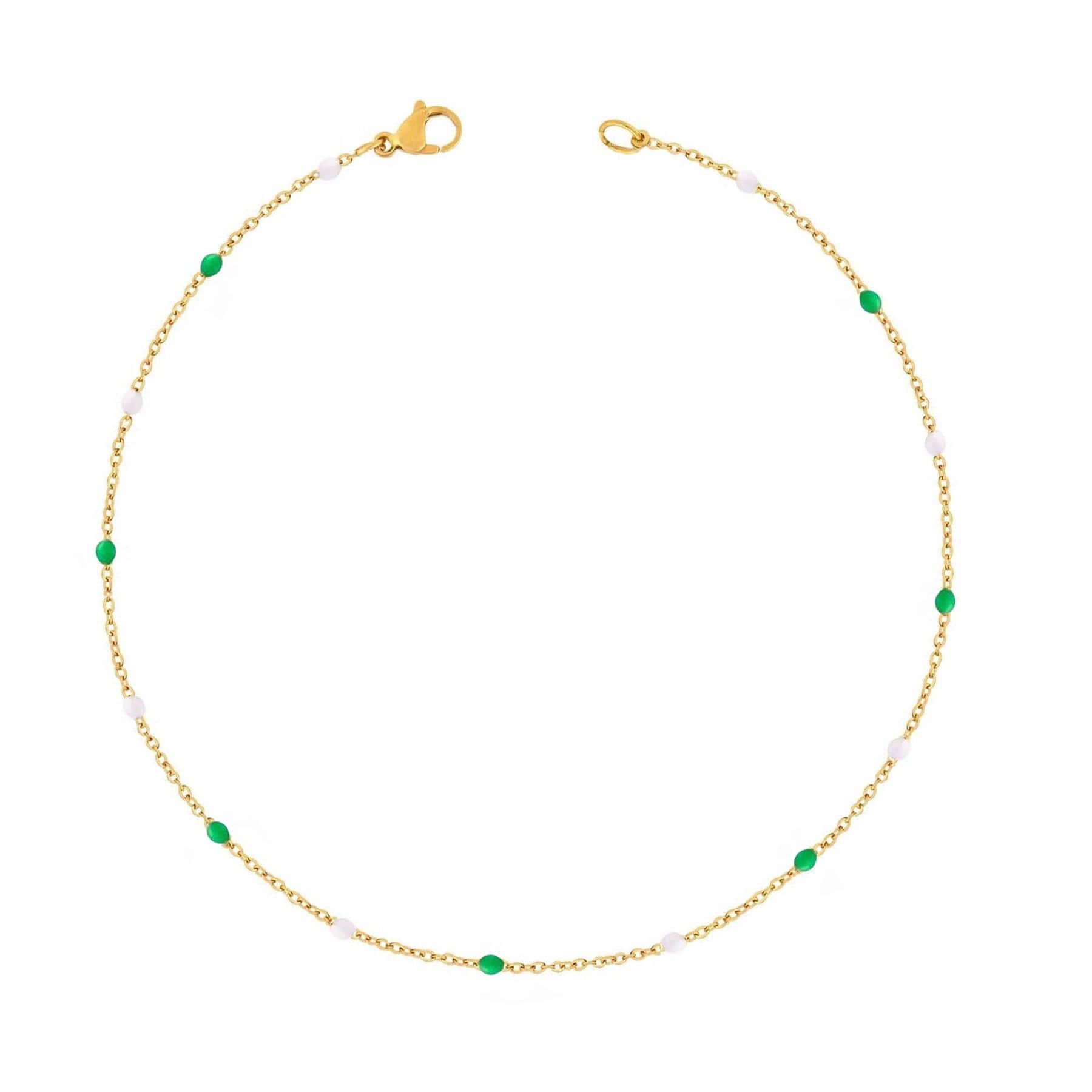 BohoMoon Stainless Steel Soda Bracelet Gold / Green / Small