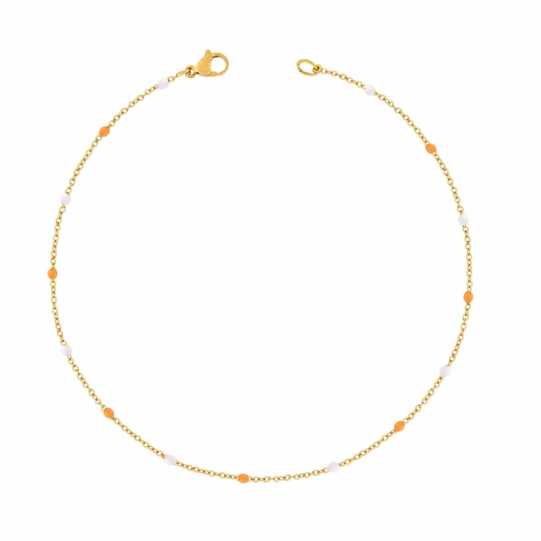 BohoMoon Stainless Steel Soda Bracelet Gold / Orange / Small