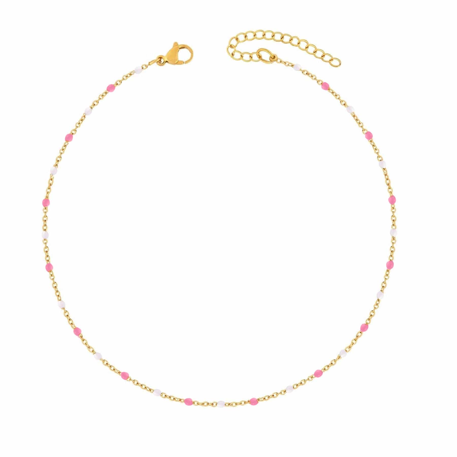 BohoMoon Stainless Steel Soda Choker Gold / Pink