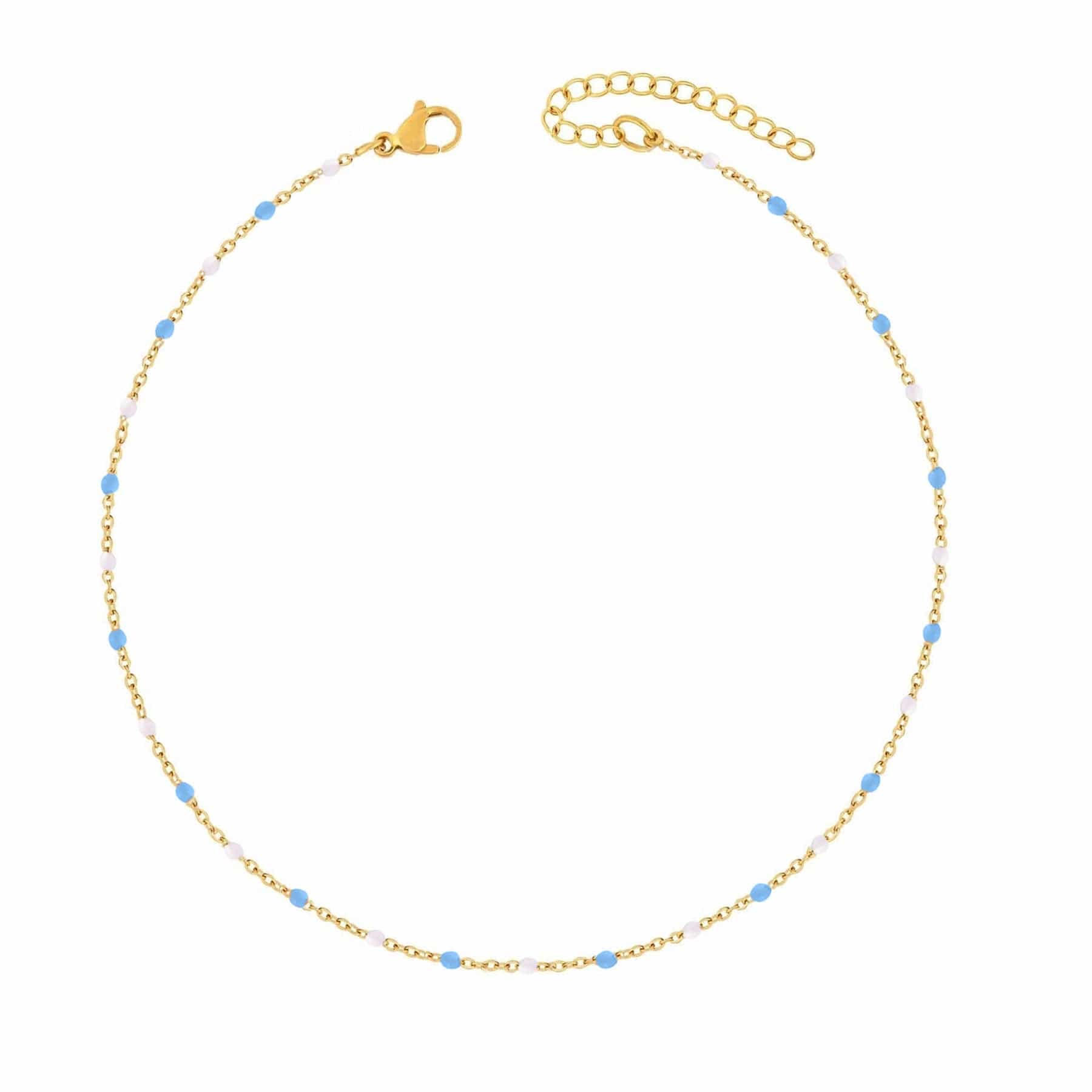 BohoMoon Stainless Steel Soda Choker Gold / Blue