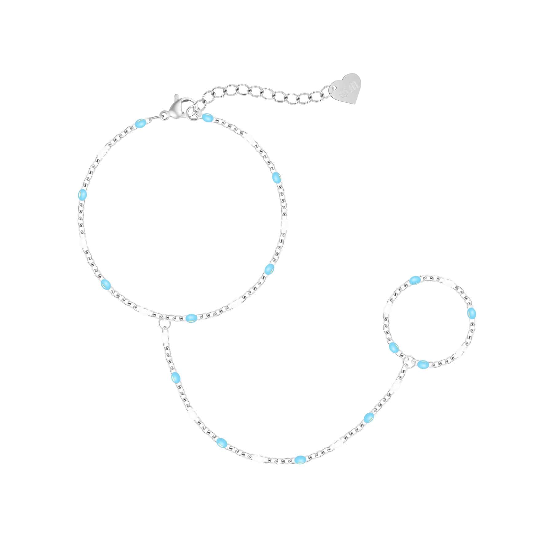Bohomoon Stainless Steel Soda Hand Chain Bracelet