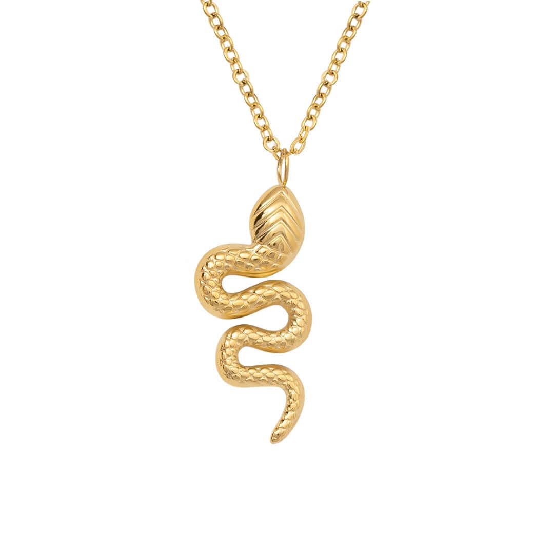 BohoMoon Stainless Steel Soho Snake Necklace Gold