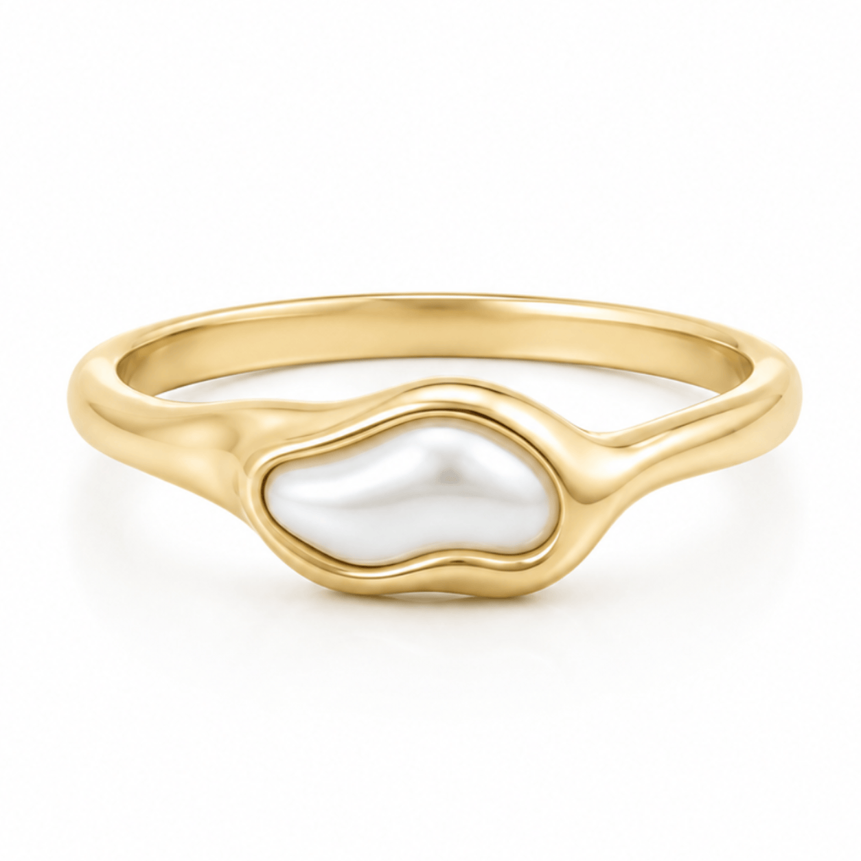 Bohomoon Stainless Steel Sorelle Pearl Ring