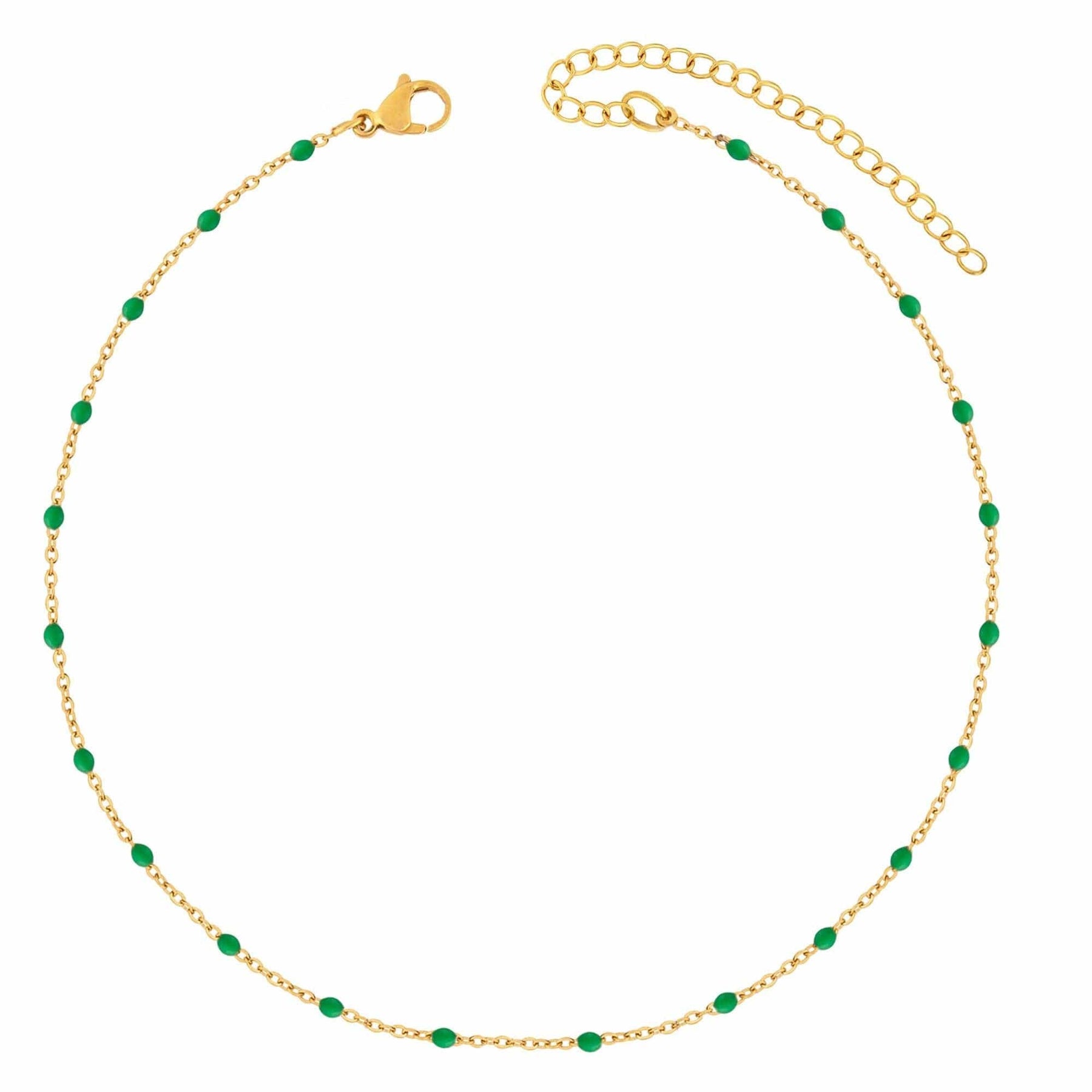 BohoMoon Stainless Steel Sorrento Belly Chain Gold / Small / Green