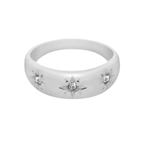 BohoMoon Stainless Steel Soul Ring Silver / US 5 / UK J / EUR 49 (x small)