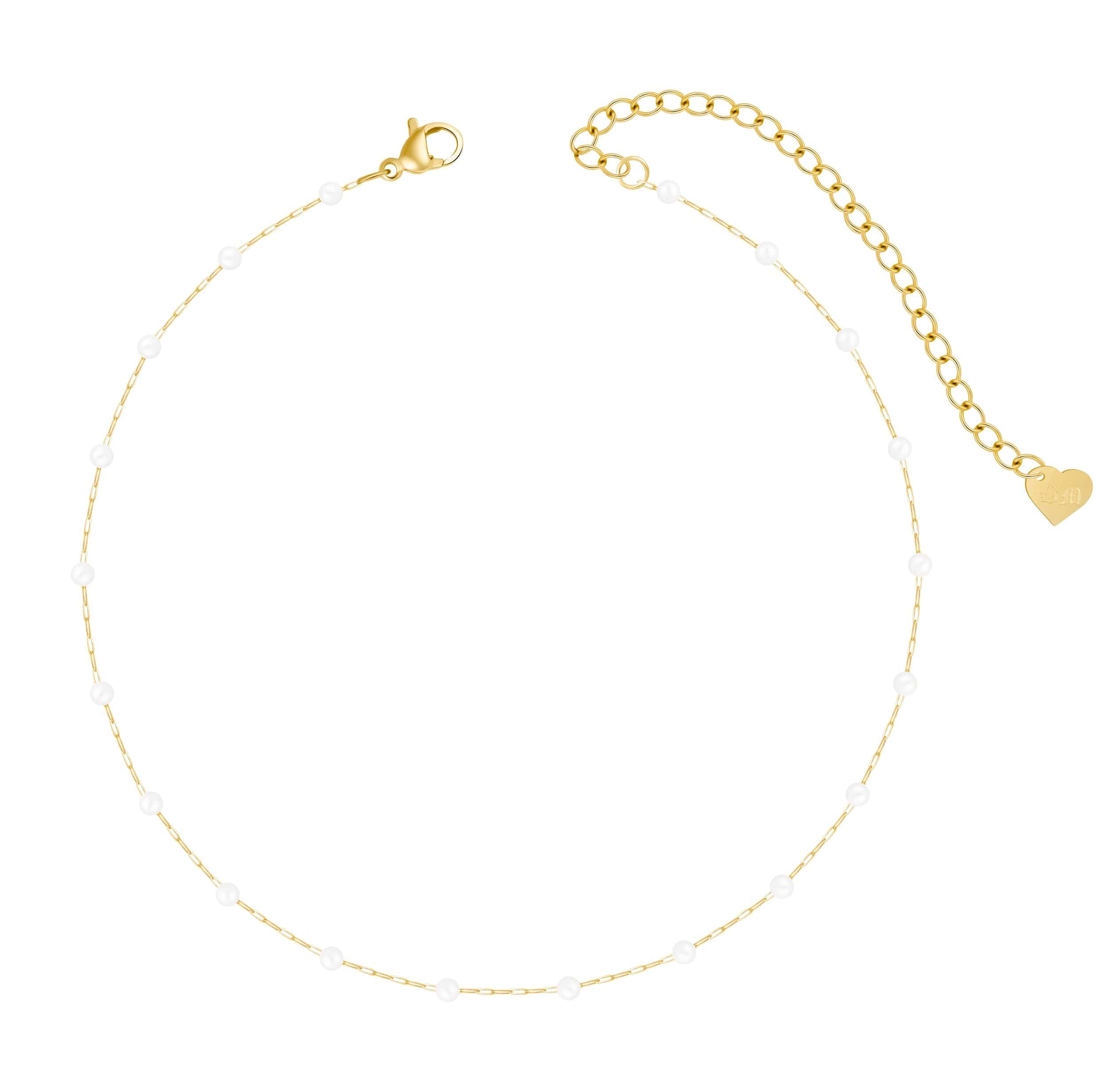Bohomoon Stainless Steel Spencer Pearl Choker / Necklace