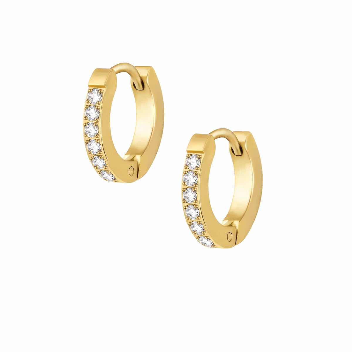 BohoMoon Stainless Steel Spring Hoop Earrings Gold