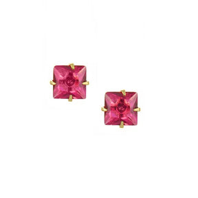 BohoMoon Stainless Steel Square Birthstone Earrings Gold / January