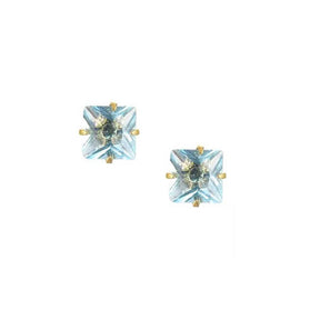 BohoMoon Stainless Steel Square Birthstone Earrings Gold / March