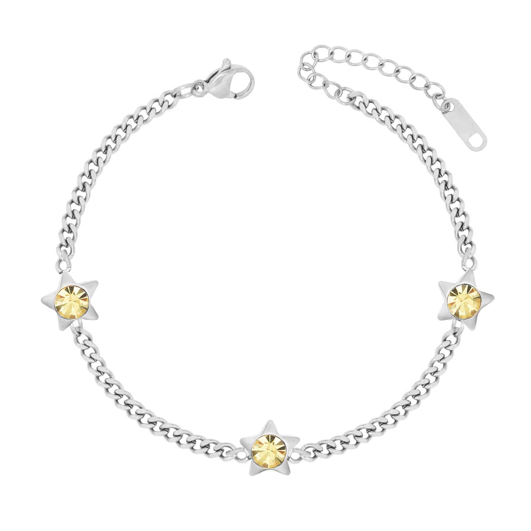 BohoMoon Stainless Steel Stardust Bracelet Silver