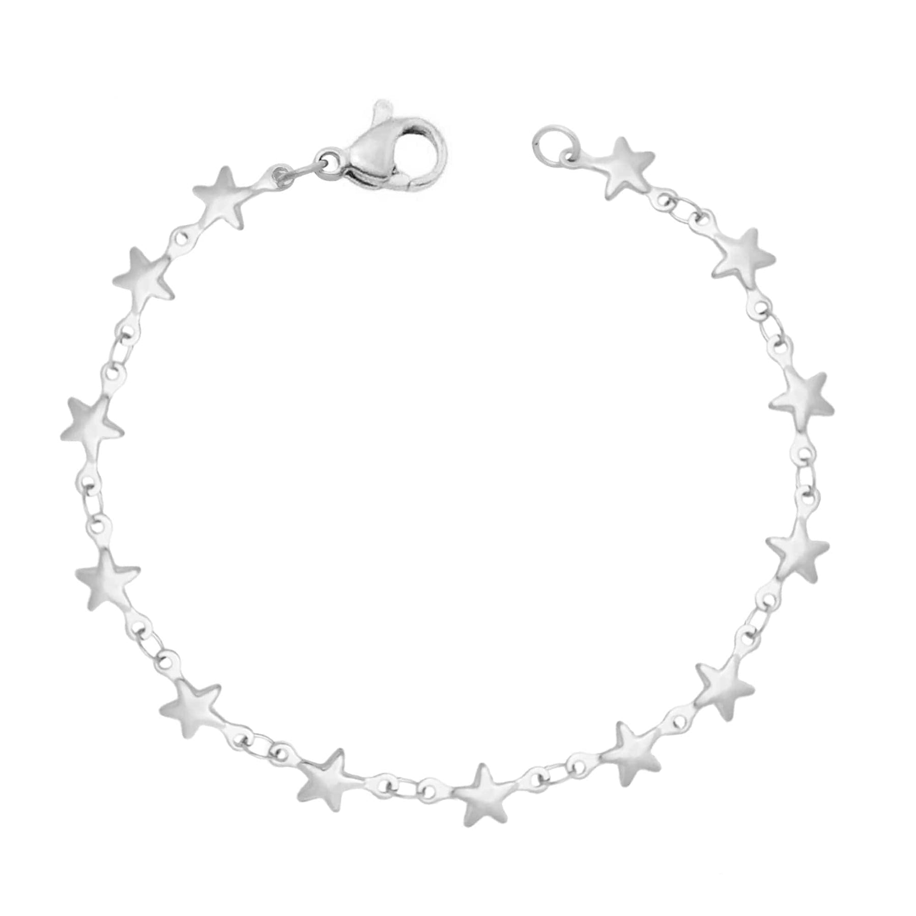 BohoMoon Stainless Steel Stars Bracelet Silver / Small