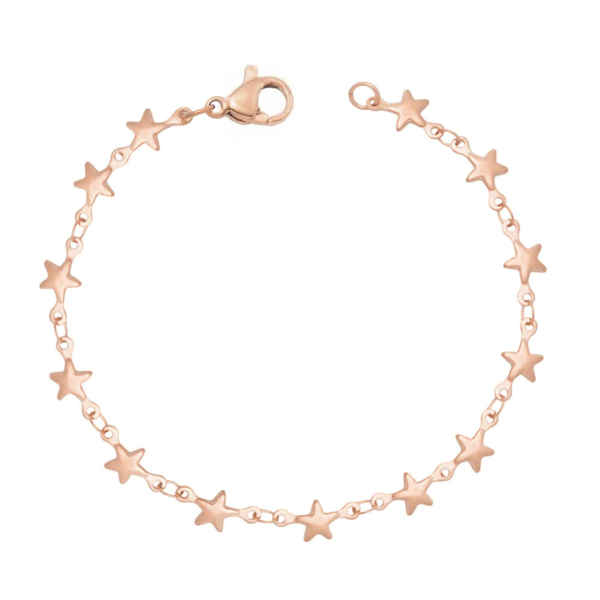 BohoMoon Stainless Steel Stars Bracelet Rose Gold / Small