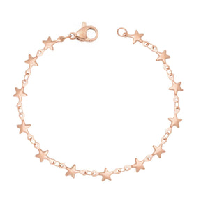 BohoMoon Stainless Steel Stars Bracelet Rose Gold / Small