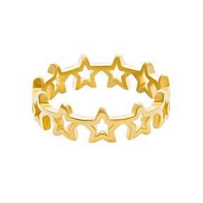 BohoMoon Stainless Steel Starstruck Ring Gold / US 6 / UK L / EUR 51 (small)