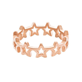 BohoMoon Stainless Steel Starstruck Ring Rose Gold / US 4 / UK H / EUR 46 / (xxsmall)