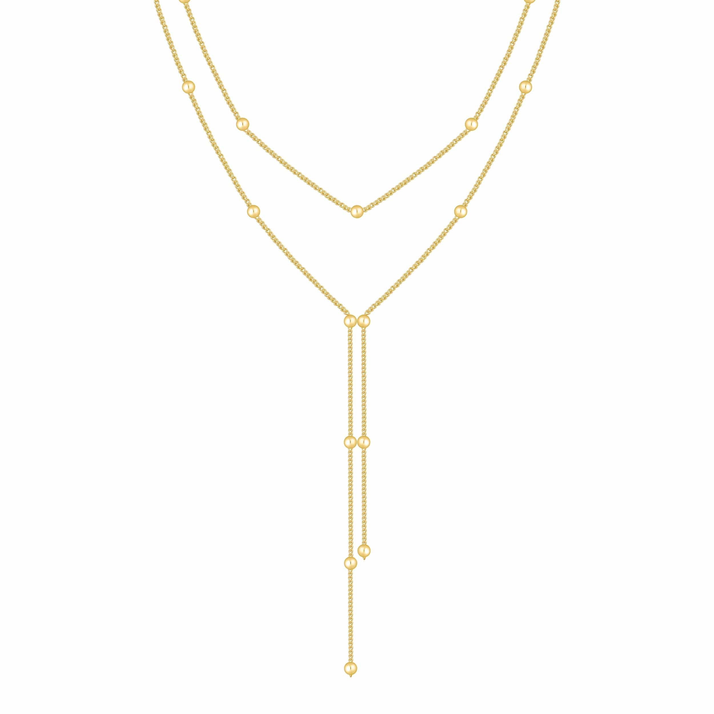 Bohomoon Stainless Steel Stassi Layered Lariat Necklace
