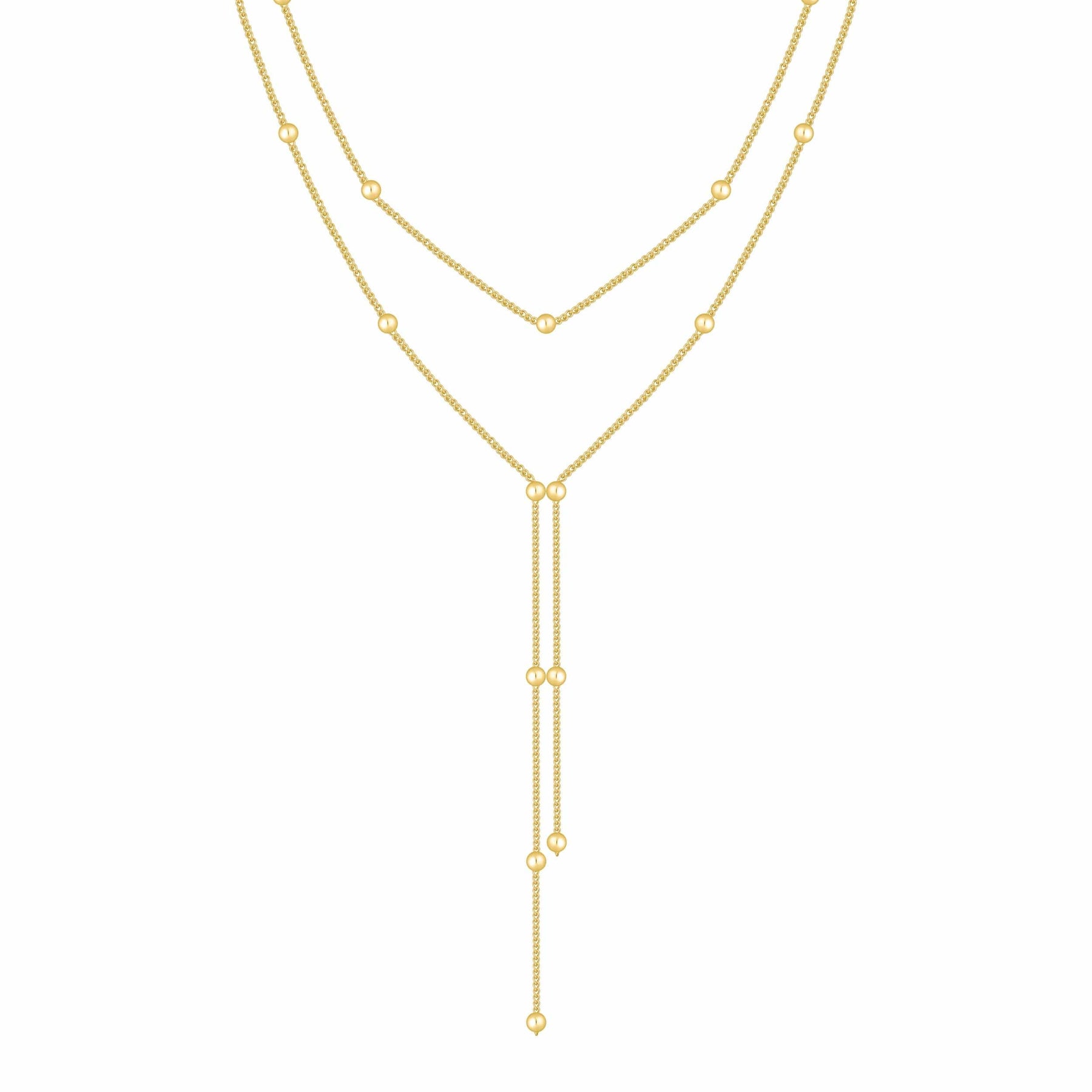 Bohomoon Stainless Steel Stassi Layered Lariat Necklace