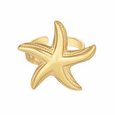 Bohomoon Stainless Steel Statement Starfish Ring