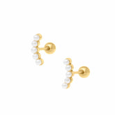 BOHOMOON Stainless Steel Stevie Pearl Stud Earrings Gold